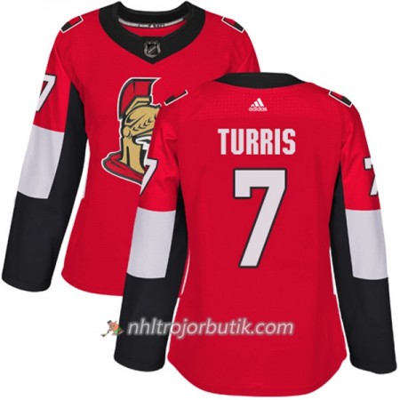 Dame Ishockey Ottawa Senators Tröja Kyle Turris 7 Adidas 2017-2018 Röd Authentic